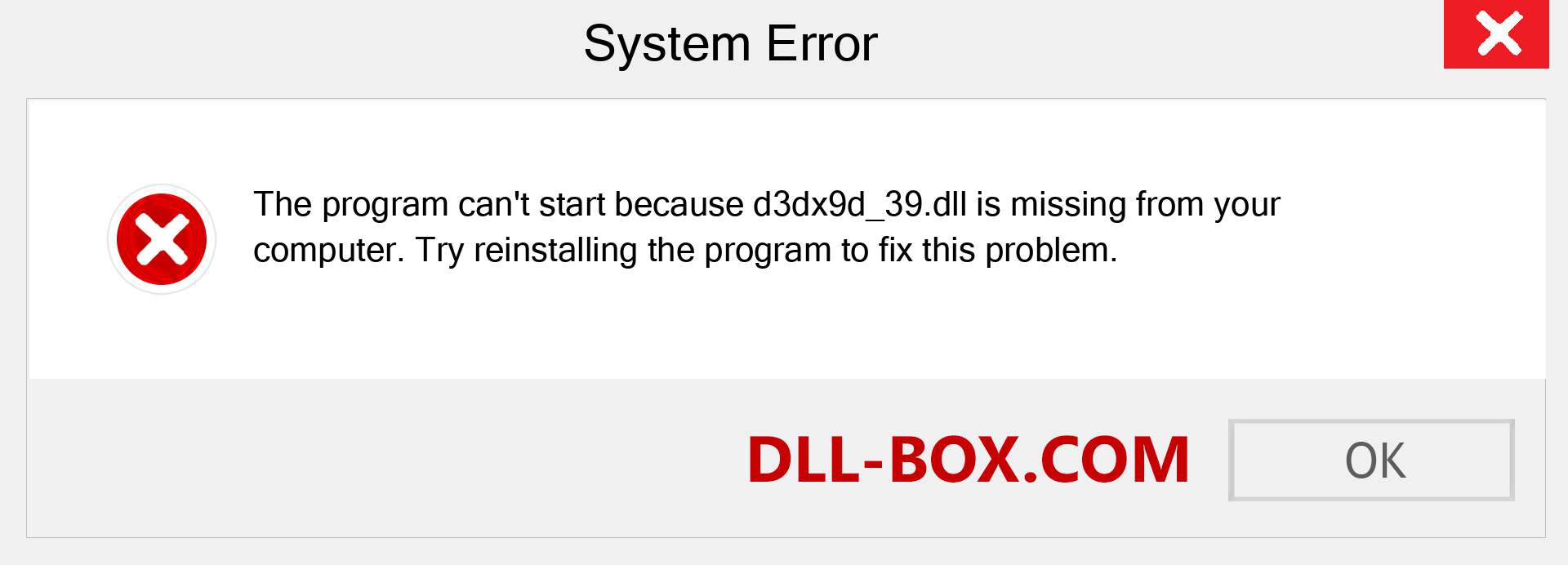  d3dx9d_39.dll file is missing?. Download for Windows 7, 8, 10 - Fix  d3dx9d_39 dll Missing Error on Windows, photos, images